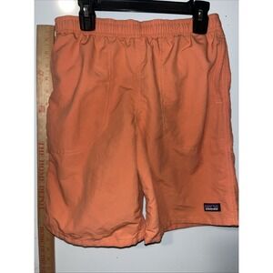 Patagonia baggies boys Size XL 14 Orange lined kids swim casual short Drawstring